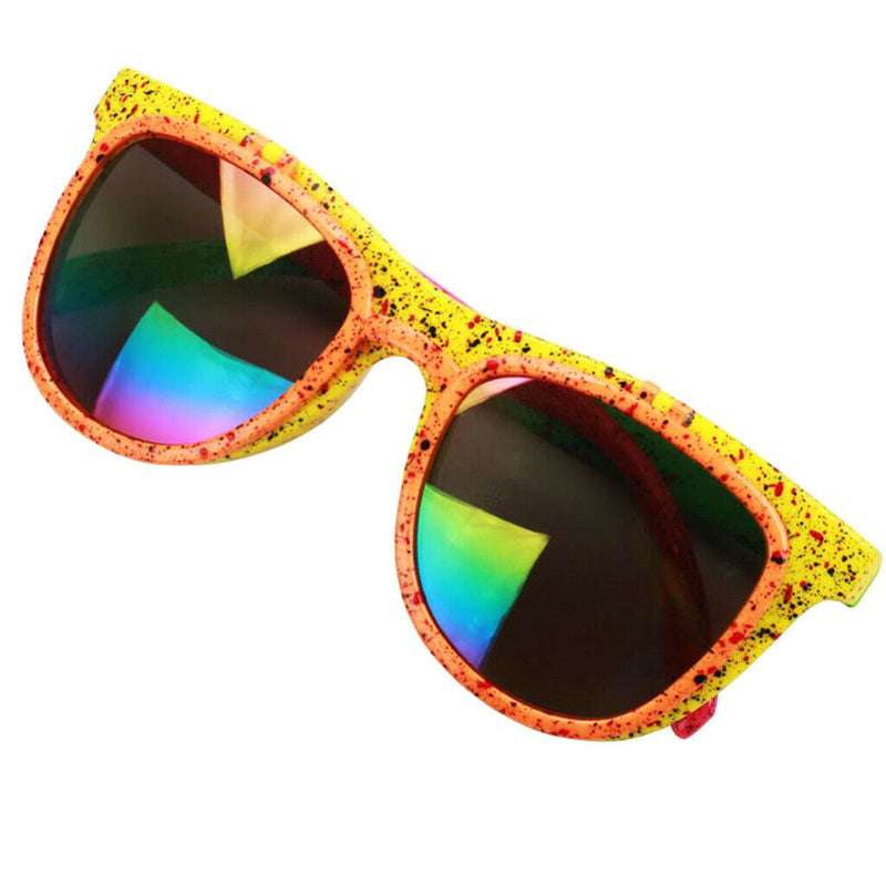 Flip up 80s Neon Sunglasses Halloween Funny Colorful Glasses Party Hip-Hop