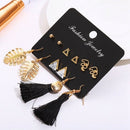 Fashion Bohemian 6 Pairs Of Creative Combination Earrings For Women Tassel