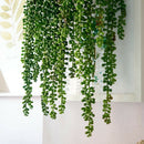 Artificial String of Pearls Hanging Plants Home Garden Wedding Flower Green