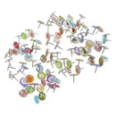 100Pcs cartoon map push pins for photos wall maps bulletin boardJ Ew