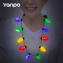 LED Christmas Lights Necklace Light Up Bulb Wedding Party Celebration Decor Lamp