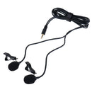 Mini Lavalier Lapel Microphone Dual Headed Recording Clip On Mic for Phone SEAU