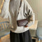 Women Crocodile Leather Shoulder Bag Solid Small Messenger Handbag (Brown)