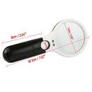 3 LED Light 45X Handheld Magnifier Reading Magnifying Glass Lens Jewelry Lo P4M9