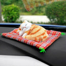Car Ornaments Cute Simulation Sleeping Cats Decoration Automobiles Lovely P