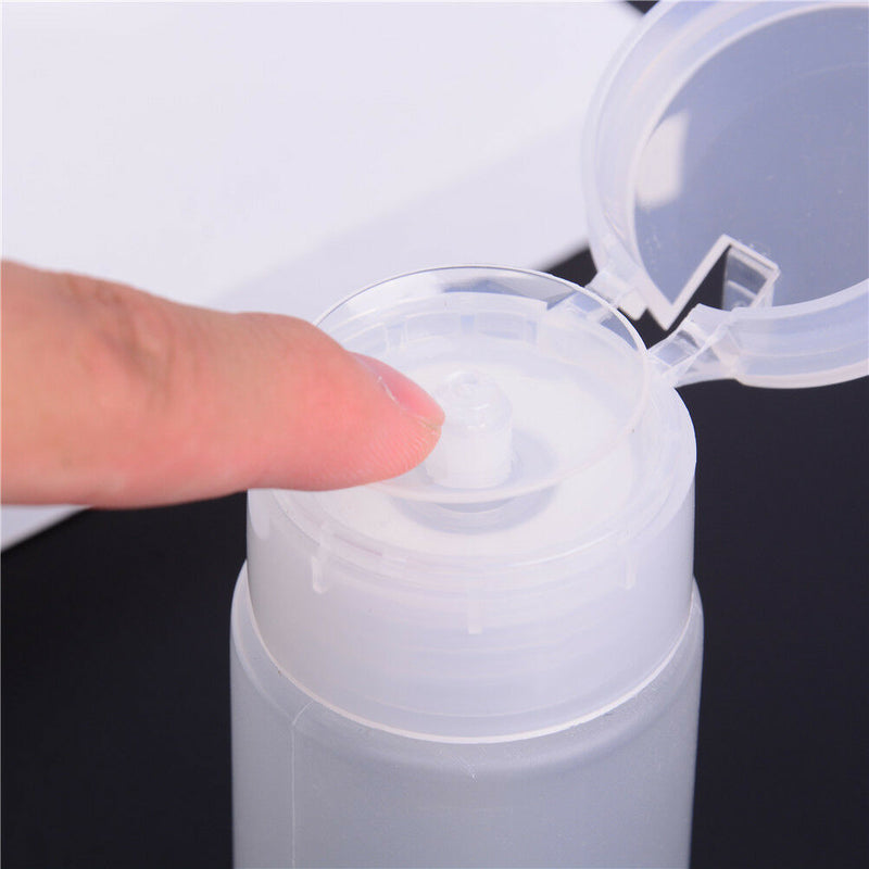1x Nail Art Polish Clean Remover Dispenser Empty Acetone Pump Bottle Containe Cy