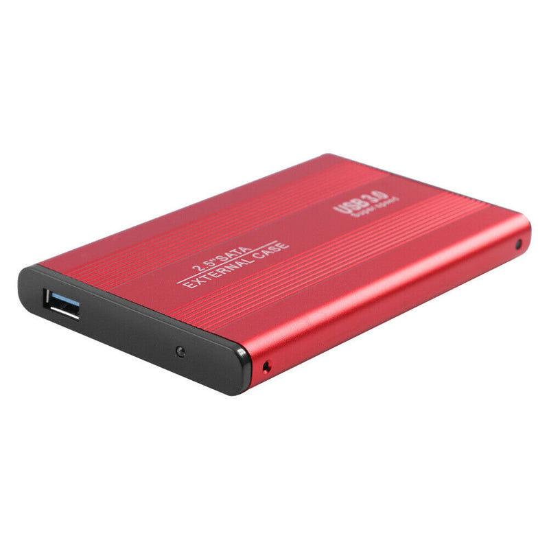 3TB USB 3.0 Hard Disk Enclosure 2.5 inch SATA HDD SSD Mobile Case (Red)