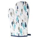 Oven Mitt Heat Insulation Microwave Gloves Cute Blue Fish Cotton Gloves Pad M4K9