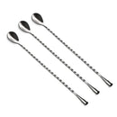 12 Inches Stainless Steel Mixing Spoon, Spiral Pattern Bar Cocktail Shaker SG9J9
