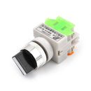 Three Position Selector Rotary Switch Power Ignition LAY37-20X3 22mm Switches Gw