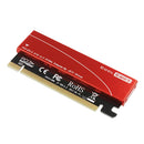 2Pieces M.2 NVMe SSD to PCI-e X16 Converter Card with Heat Sink for NGFF