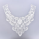 Embroidered Floral Lace Neckline Neck Collar Trim Clothes Sewing Patch L507 M&O