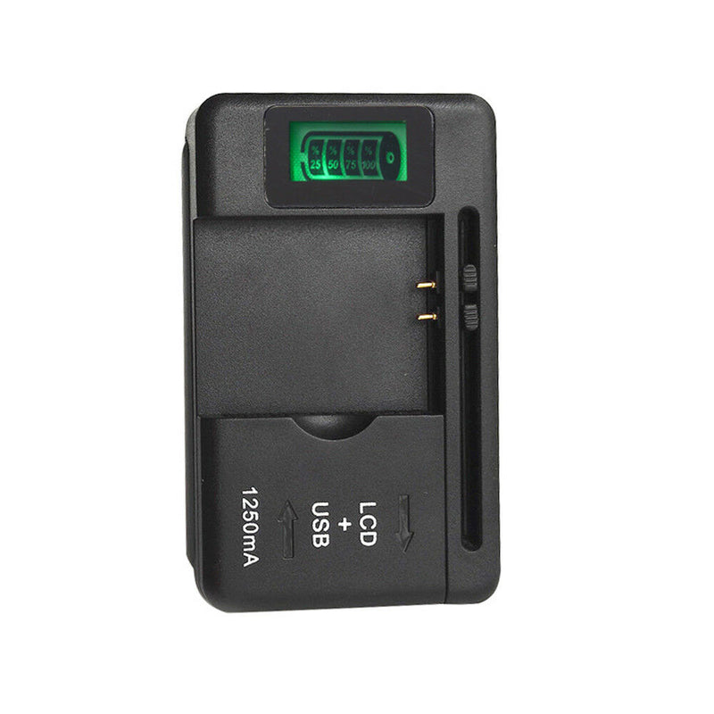 New Mobile Phone Battery Charger LCD Indicator For Cell Phones USB-Port Plug US