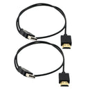 2x USB 2.0 Male to HDMI Male Charger Cable Splitter Adapter 50cm