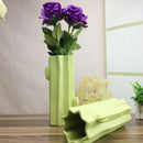Round Green Ceramic Flower Pot Decoration Garden Indoor Sowing Machine Cact T2B9