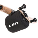 2pcs Elastic Soft SBR Fishing Reel Bag Drum Reel Cover Protective Case Black