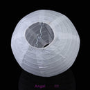 Multicolor  Round Chinese Paper Lanterns Wedding Party Decoration 6" White