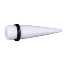 About 16mm White Acrylic Expander Taper Ear Stretcher Plug 5 / 8 X8K6