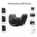 For PS4 Controller Dual USB Charger Dock Station Charging Stand w/LED Indicators