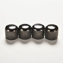 4x Black Metal Dome Volume Tone Control Knobs for Electric Push-on Guitar Bass "