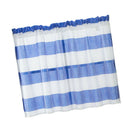 2Pcs Blue_74x60cm Stripe Half Tier Curtain Bathroom Short Curtain