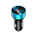 Dual USB Ports Car Charger 3A Fast Charging Adapter LED Socket Lighter Accessory