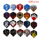 60Pcs 20 Sets Professional Durable PET Dart Flights Dart Tail Darts Accessory BX