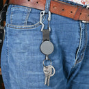 Retractable Elastic Wire Rope Outdoor Camping Burglar Anti-lost Keychain A