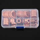 150Pcs 8 Sizes Copper Metric Sealing Washers Assortment Set Y4M1