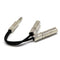 0.2m Long 6.35mm Female Jack To 2 X 6.5mm Female Audio Y Splitter Speaker Cable