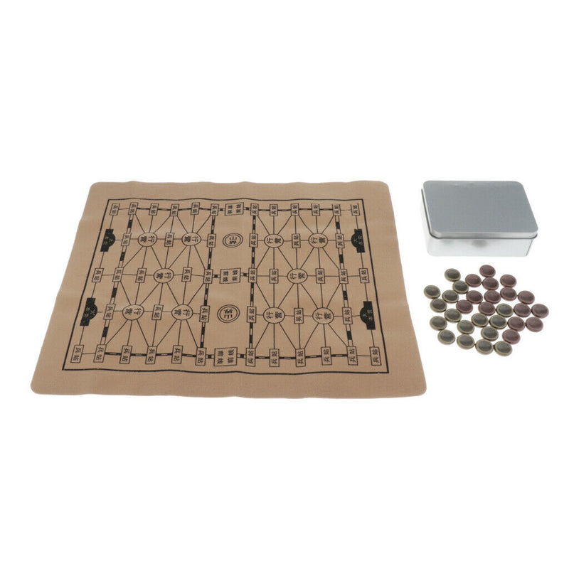 Retro Chinese Zinc Alloy Pieces Chess Xiangqi Board Game For Home Leisure Travel