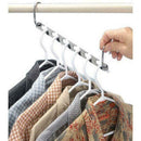 6pcs Stainless Iron Closet Hook Cloth Hanger Wardrobe Organizer Space Saver