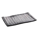 Japanese Sushi Serving Plate Steak Dish Tray Frosted Black Freezer Safe