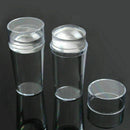 2Pcs Clear Jelly Silicone Nail Art Stamper & Scraper Plate Image Stamping