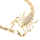 Huggie Scorpion Stripe Crystal Bamboo Hoop Hip Hop
