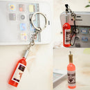 2Pcs Mini Wine Bottle Key Chain Phone Chain Cute Wine Bottle Pendant Random BX
