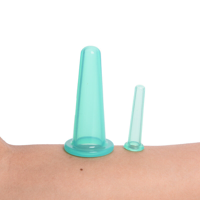 4 x Massage Cans Vacuum Cupping Silicone For Face Massage Can MassagerCupping FT