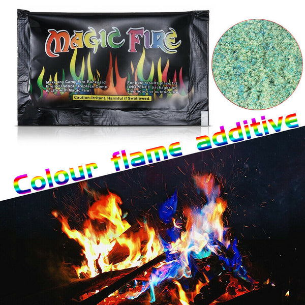 10g Mystical Magic Trick Fire Coloured Flames Bonfire Outdoor Party Games Supply