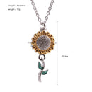 Cremation Pendant Sunflower Necklace Keepsake Urn Necklace For Ashes JewelrS Bj