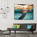 Painting By Numbers Kit DIY Sea Turtle Hand Painted Canvas Oil Art Picture A
