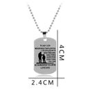 Father Son Dog Tag Link Chain Pendant Necklace Kids Love Gift Military PendaB3C