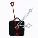 Clock Movement Mechanism with White Hour Minute Red Second Hand DIY Tools S