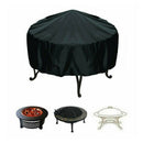 Heavy Duty Patio Round Fire Pit/Table Outdoor Waterproof Cover, Black, 30-Inch