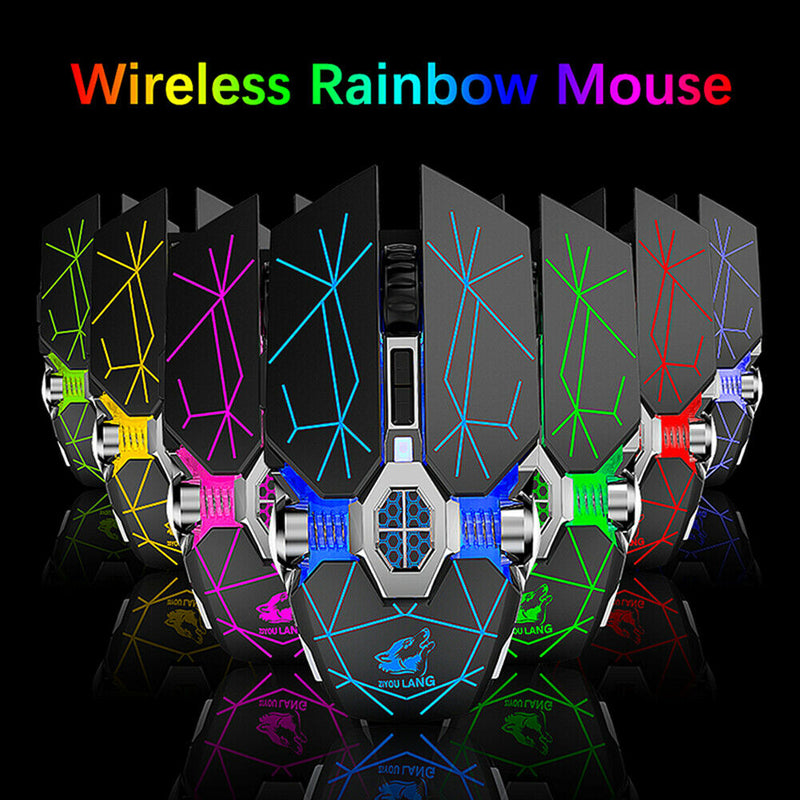 X13 2.4GHz Wireless Gaming Mouse USB Backlight Mice for PC (Star Black)