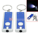 2Pcs Mini LED Camping Hiking Key Chain Keyring Flashlight Lamp Torch White Light
