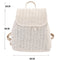Fashion Straw Woven Backpack Ladies Shoulder Bag Summer Girl Backpack Femal L9I8