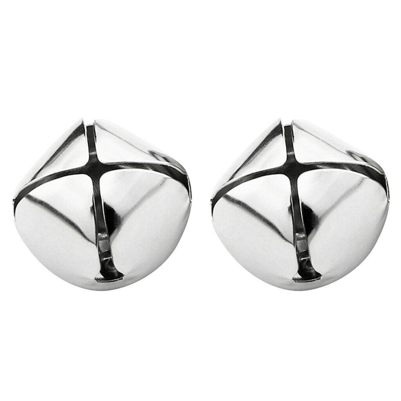2x Large 1" Stainless Steel Jingle Bells Pet Dog Cat