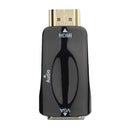 Portable HDMI To VGA Converter With 3.5mm Audio Cable - Black