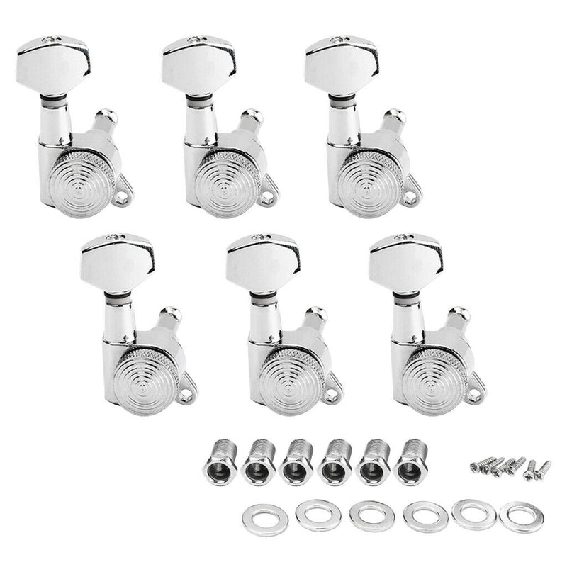 6R Lock Tuning Pegs Tuner Machine Heads Chrome High Qulity Small Square Head
