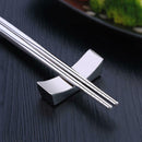 2pcs Stainless Steel Chopsticks Holder Spoon Stand Rack Table Fork Rest Storage